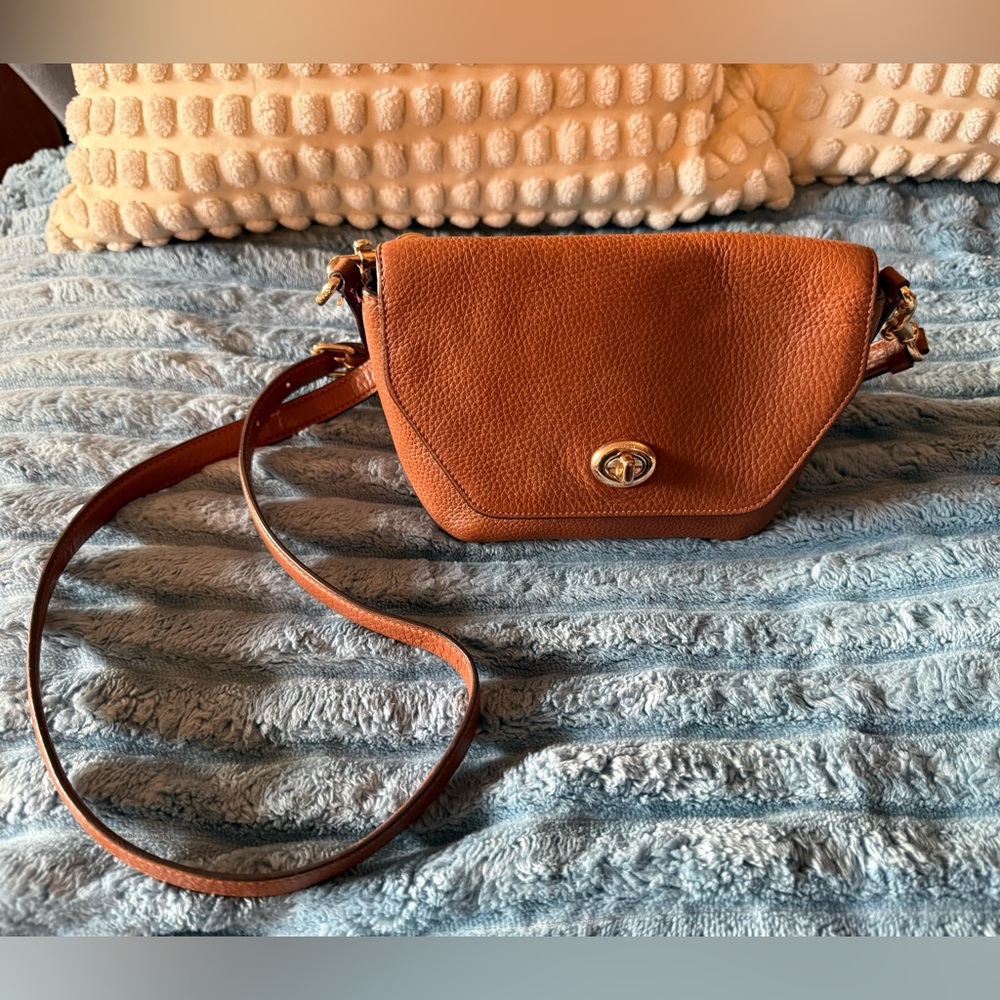 COACH Tan Leather Crossbody Bag